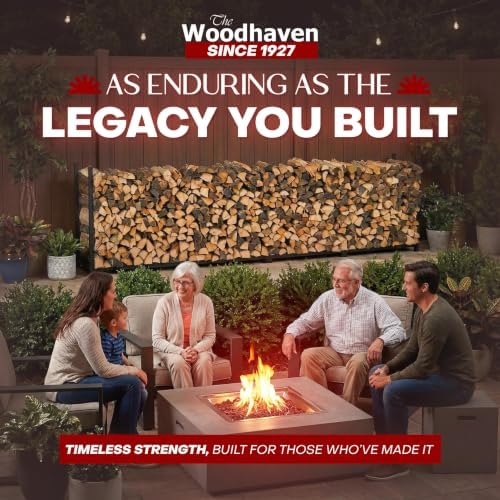 Woodhaven 16-Foot Firewood Rack – Made in USA – 1 Cord Raised Lumber Storage Rack – Keeps Wood Dry & Ready – Heavy-Duty Steel, Lifetime Structural Warranty (Without Cover) - Image 2
