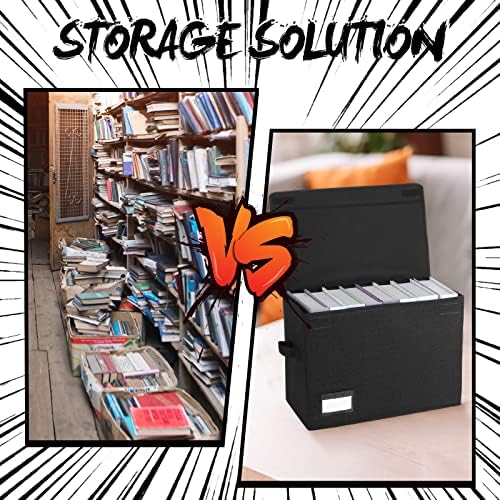 Chuangdi 6 Pcs Comic Book Storage Boxes,Black - Image 6