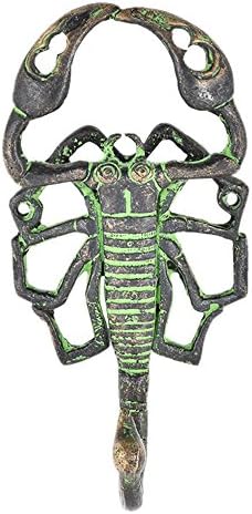 Indian Shelf Scorpion Brass Wall Hooks for Bags Coats & Keys 3 Piece by IndianShelf