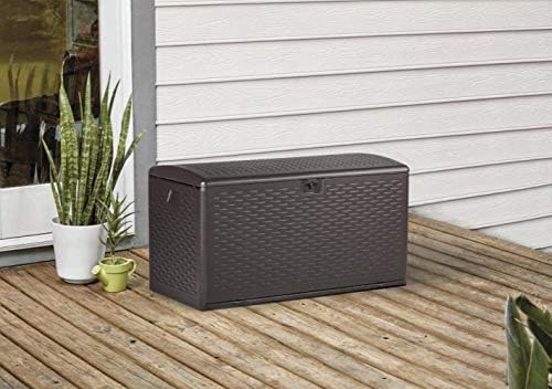 Plastic Development Group Outdoor Storage Deck Box, Standard Close, 99 Gallon, Driftwood - Image 4