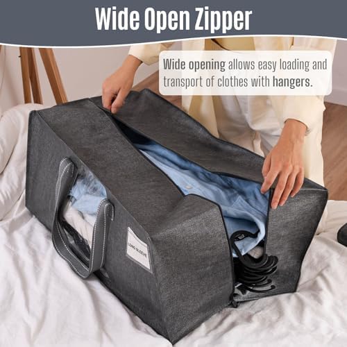 VENO Heavy Duty Moving Bags, Storage Bags, Clear Window, Gray, 10 Pack - Image 2