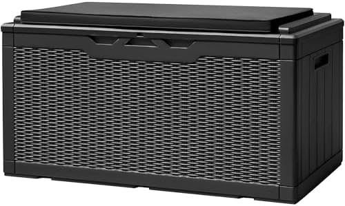 Devoko 100 Gallon Deck Box Waterproof Outdoor Storage Box with Cushion by DEVOKO