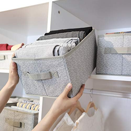 GRANNY SAYS Bundle of 3-Pack Gray Large Storage Bins & 3-Pack Gray Medium Storage Bins - Image 5