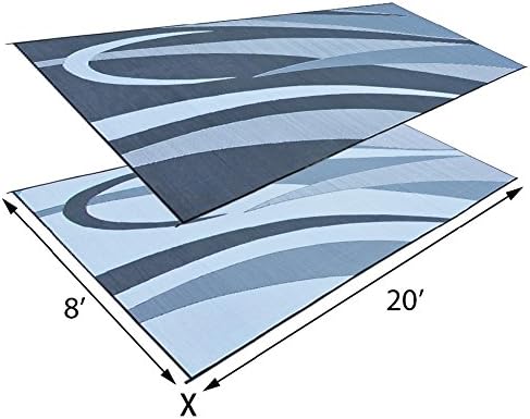 Stylish Camping Ming's Mark 142.153 GC1 Black/Silver 8' x 20' Graphic Mat - Image 2