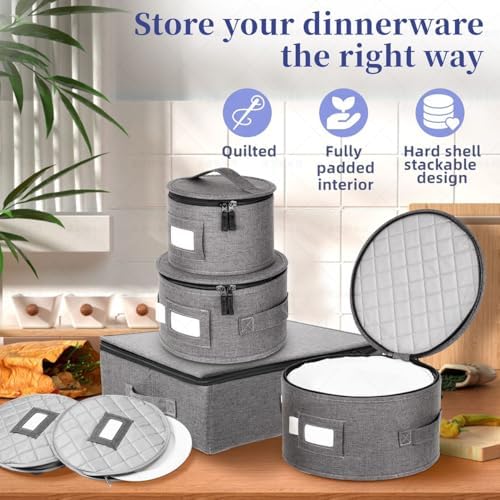 LUXULA China Storage Containers for 12 Place Setting with Two Plate Bags - Image 4