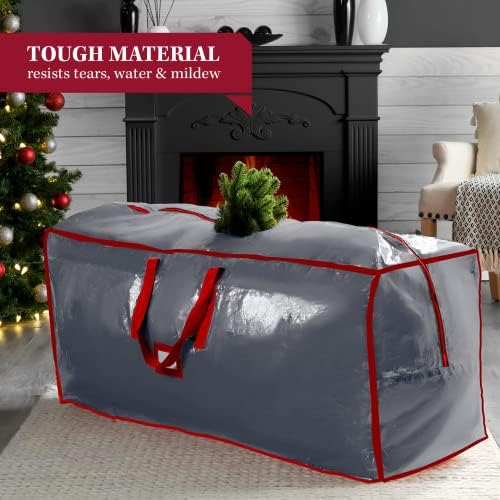 Christmas Tree Storage Bag - for Artificial Trees up- to 9-Ft. Tall - Durable Bag Waterproof Material With Stitched Reinforced Carrying Handles - Protects Against Dust Insects, & Moisture - Image 2