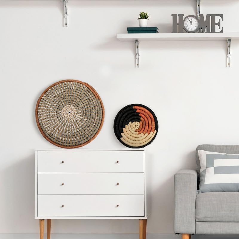 Tatuo 11 Pcs Boho Wall Basket Decor Woven Wall Hanging Art, Classic - Image 7