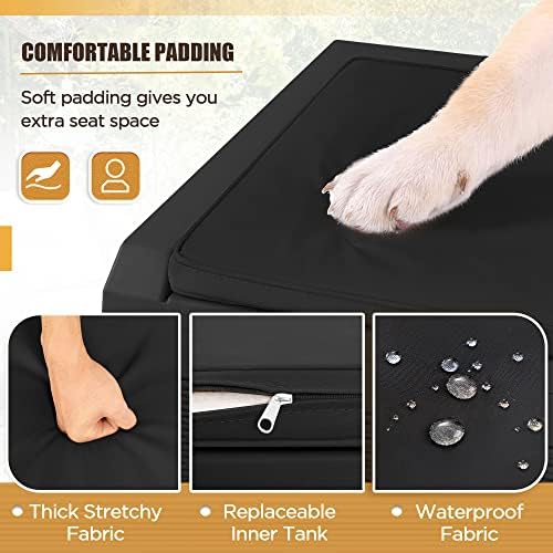 Devoko 100 Gallon Resin Waterproof Outdoor Storage Box with Cushion - Image 5