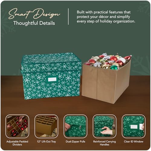 Covermates Adjustable Ornament Storage Box, 19.25" W x 13" D x 12.5" H - Image 4