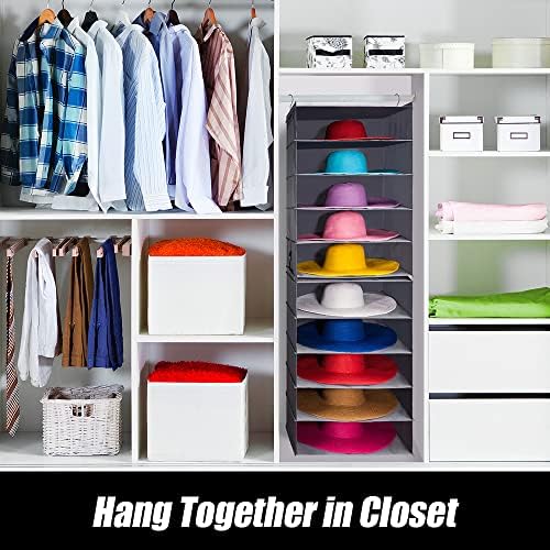 LADYBRO Wide Brim Hat Rack Big Hat Organizer Closet Large Hanging Storage - Image 6