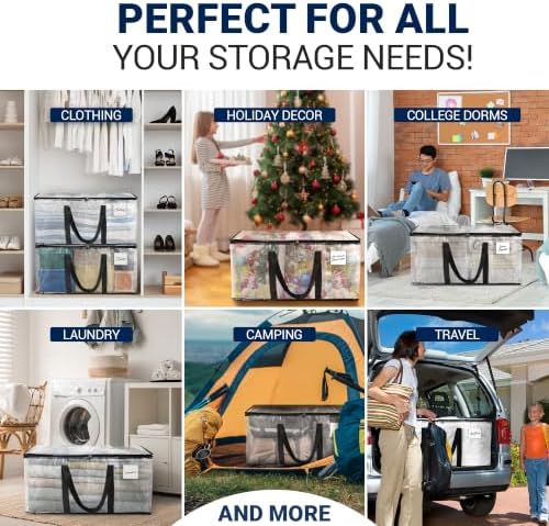 Reli. Moving Bags Heavy Duty (12 Pack) Clear Extra Large Totes - Image 6
