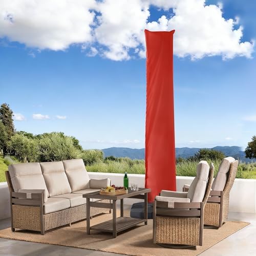 Cantilever Patio Umbrella Cover Outdoor Umbrella Covers, Red - Image 2