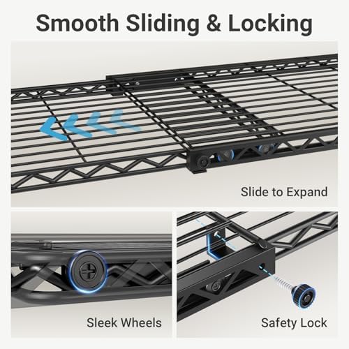 VIPEK X2 Expandable Clothes Rack Portable Closet Organizer System Black - Image 3