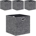 13x13x13 Inch Foldable Cube Storage Bins with Metal Handles, 4 Pack by Fboxac