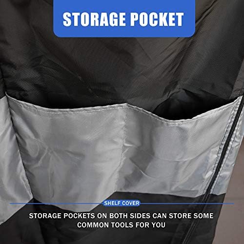 Wire Shelf Cover 60x24x72 Heavy Duty 600D Waterproof Dustproof Zipper Cover - Image 6