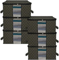 Kuber Industries (Pack of 6) Underbed Storage Bag | Golden-Dot | Large Blanket Organizer | Clothing Storage Bag | Clear Window & Handle Storage Bag | Kambal Storage Bag | Black by Kuber+Industries