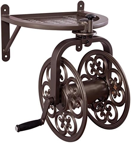 Liberty Garden 710 Navigator Rotating Garden Hose Reel, Holds 125-Feet of 5/8-Inch Hose - Bronze by LibertyGardenProducts