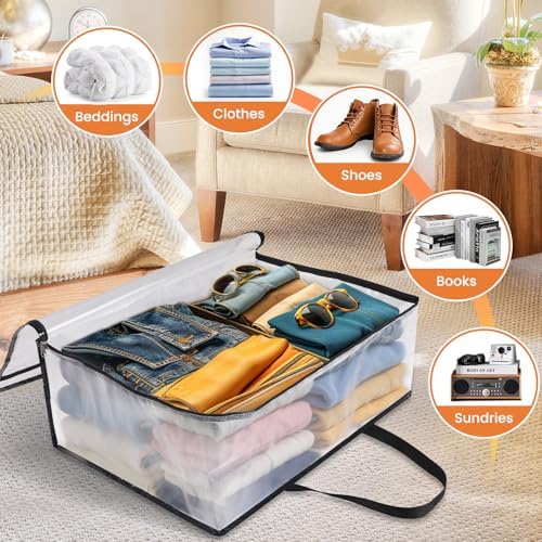 TasticTotes 8 Pack Clear Storage Bags for Comforter, Clothes & Bedding, 90L - Image 6