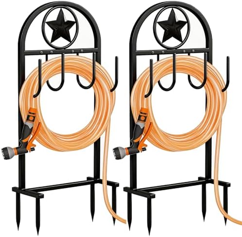 2 Pack Garden Hose Holder,100ft Capacity Hose Reel,Star Style by SHOMEXTOL