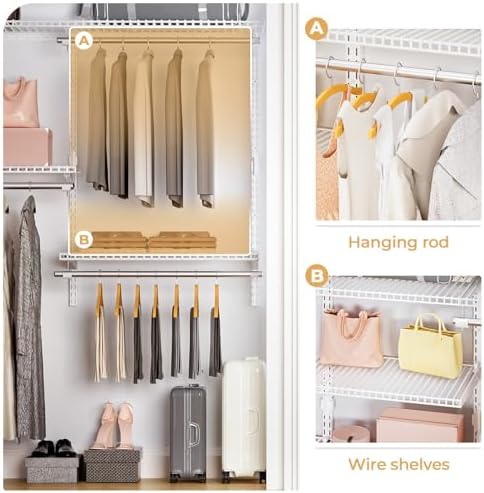 Sturdy Closet Organizer System: 4.4 Ft. Custom Metal Wire Shelving - Image 5