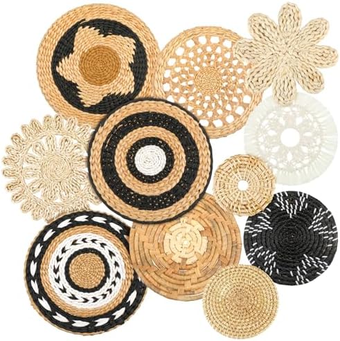 Tatuo 11 Pcs Boho Wall Basket Decor Woven Wall Hanging Art, Retro by Tatuo