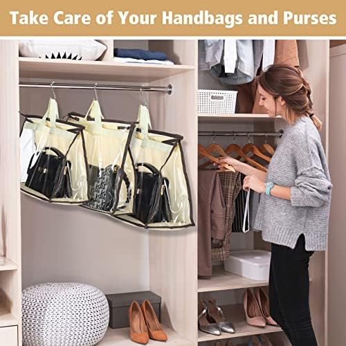 Boao 16 Pack Clear Handbag Storage Organizer Dust Bags - Image 6