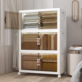 UAMFURI 504QT Stackable Storage Bins with Lids, Doors & Wheels by UAMFURIDirect
