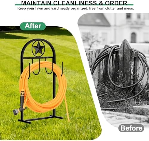 2 Pack Garden Hose Holder,100ft Capacity Hose Reel,Star Style - Image 4