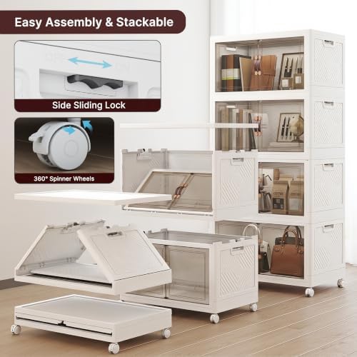 UAMFURI Stackable Storage Bins with Lids, 440QT Lockable Storage Cabinet - Image 2