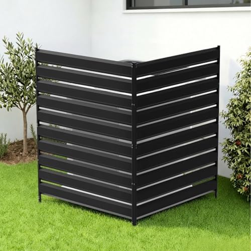 2 Panels Air Conditioner Fence，42" H x 38" W Outdoor Freestanding Privacy Panel Screen Trash Can Decorative Fence Panel No Dig Backyard Fencing for AC, Patio, Pool, Outside, Backyard, Balcony by Nidouillet