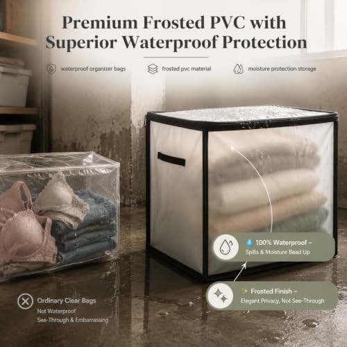 2-Pack Frosted PVC Storage Bags, 24"L x 18"W x 22"H - Image 3