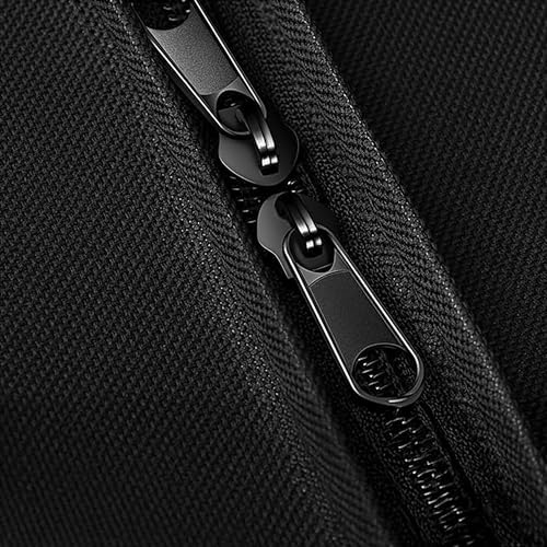 Relaxdays Wrapping Paper Storage, Zip, Handles, 3 Mesh Compartments for Accessories, H 34 x W 82 x D 13 cm, Black - Image 5