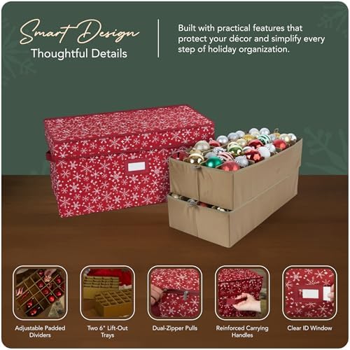 Covermates Adjustable Ornament Storage Box, 25.5" W x 13" D x 12.5" H - Image 4