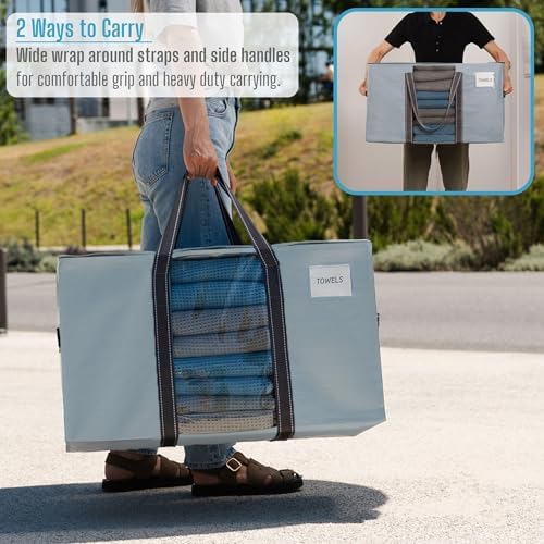 VENO 10 Pack Heavy Duty Moving Bags w/Clear Window,Extra Large Storage Bag - Image 5