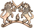 Indian Shelf 3 Piece Lion Brass Wall Hooks for Coats, Keys, Bags by IndianShelf
