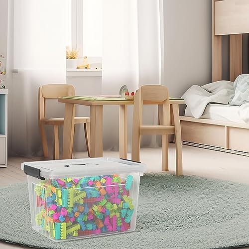 18 Quart Plastic Storage Bins with Lid, Clear Plastic Storage Tote, 4-Pack - Image 5