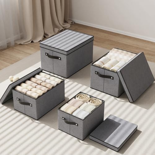 Storage Box with Handles,7.1x9.1x13 In,Gray Bin,5-Pack - Image 7