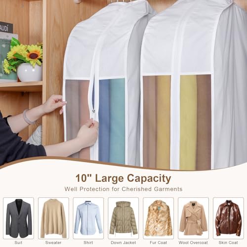 43 Inch Premium Cotton Garment Bag for Hanging Clothes and Storage - Image 5