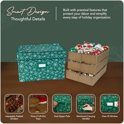 Covermates Adjustable Ornament Storage Box, 19.25" W x 13" D x 12.5" H - Image 4