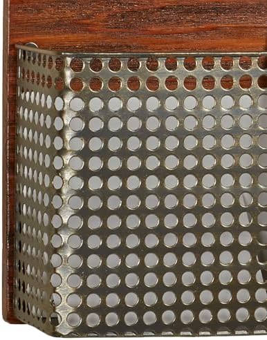 Sawyer Vertical Wall Organizer - Mission Red Oak - Handcrafted - Wooden Back, Metal Baskets - Vintage Hanging Organizer - Two Tier Basket for Mail, Paper, Letters - 24 Inches Wide Horizontal - Image 5