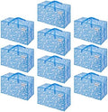 VENO 10 Pack Extra Large Heavy Duty Moving Bags with Wide Opening & Reinforced Handles, Reusable Storage Tote Bags with Strong Zippers for Clothes, College Dorm Essentials & Moving Supplies by Veno