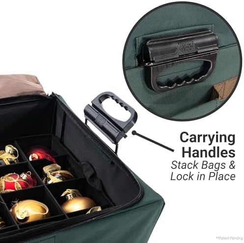 Christmas Ornament Storage Box, 72 (4") Ornaments Plus Extra Top Pocket - Image 3
