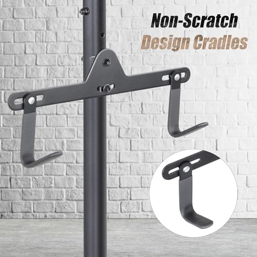 CyclingDeal 2 Bike Bicycle Vertical Hanger Parking Rack Gravity Floor Storage Stand for Garages or Apartments - Image 6
