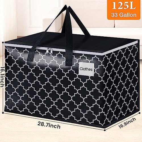 HomeHacks Heavy Duty Moving Bags, 8 Packs, 100L, Black - Image 3