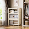 SAILUN 579Qt Stackable Storage Bins,Storage Cabinet with a Lid,3 Pack Cream by SAILUN