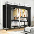 59.1in Foldable Portable Wardrobe ClosetS for Hanging Clothes (black,150cm) by SPTZQURY