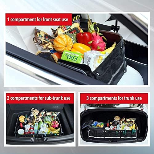 Farasla Waterproof Trunk Organizer with Leakproof Cooler Bag + Car Trash Can - Image 3