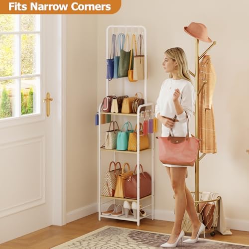 Tall Purse Organizer Stand, Slim Freestanding Handbag Rack for Closet - Image 4