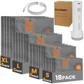 XL Vacuum Storage Bags with Cordless Pump, 18-Pack 4 Sizes for Home Travel by KLOVANT