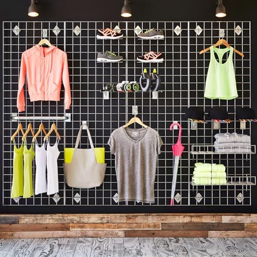 Grid Wall Commercial Grade Gridwall Panels – Heavy Duty Grid Panel for Any Retail Display Wall Grid 2' Width x 4' Height, Black (Pack of 3) - Image 2
